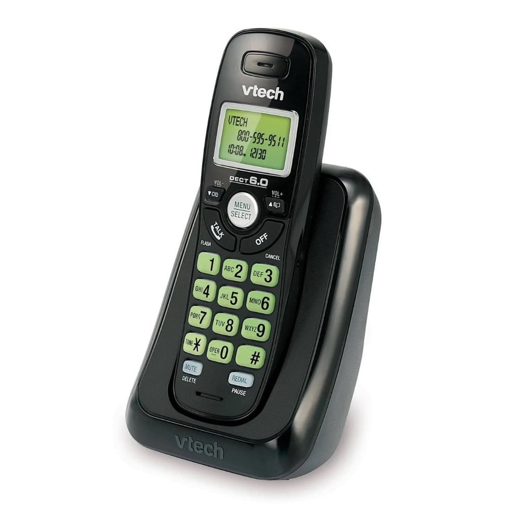 VTech CS6114 DECT 6.0 Cordless Phone with Caller ID/Call Waiting (BLACK) NEW
